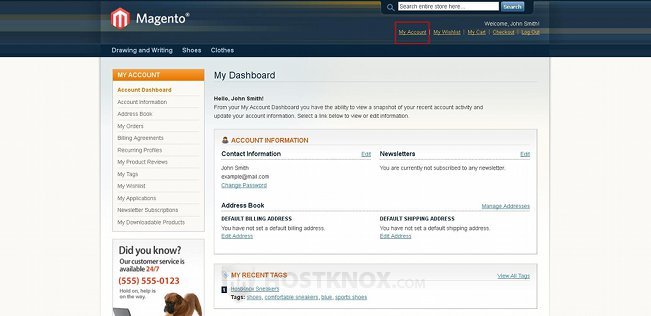 Frontend-Customer Account Dashboard