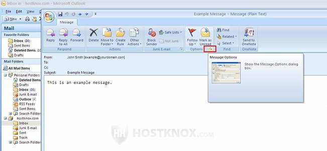 Viewing Email Headers in Outlook 2007 from the Message Content Window