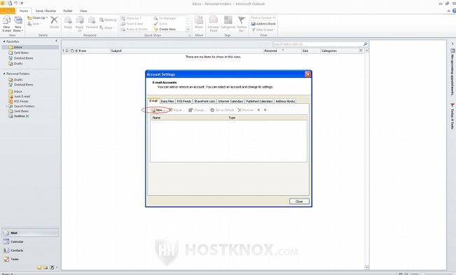 Adding a New Email Account