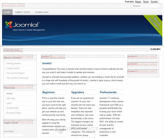 Joomla Frontend With Module Positions