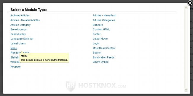 Selecting Module Type