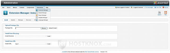 Joomla Extension Manager