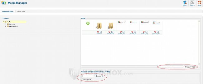 Joomla Media Manager