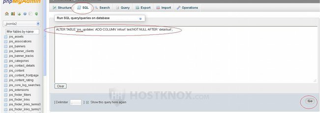 Executing SQL Queries with phpMyAdmin