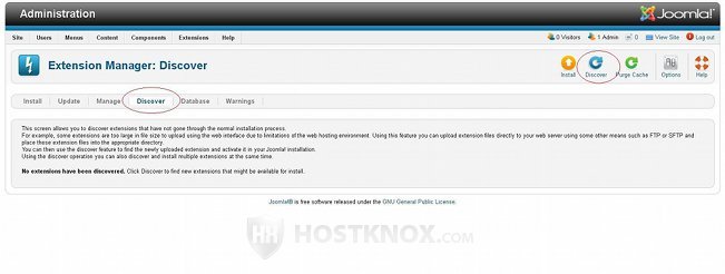 Extension Manager-Discover Tab