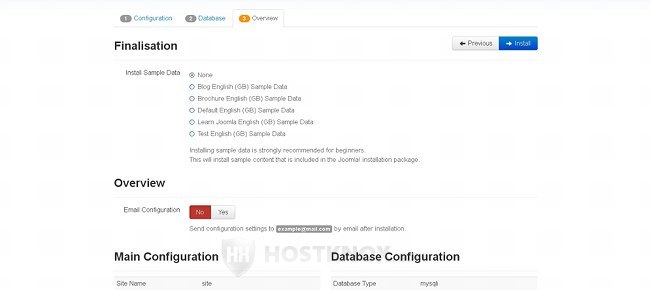 Installing Joomla 3-Overview Step