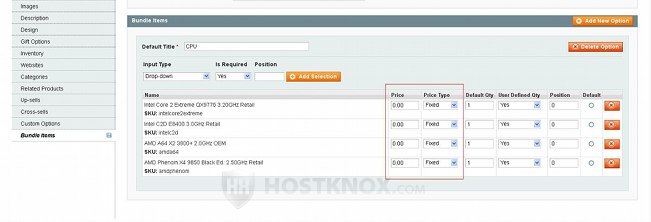 Bundle Product Settings-Fixed Price with Additional Charge