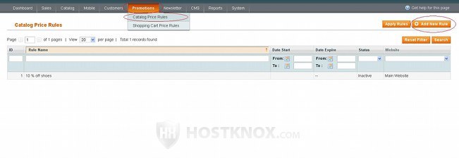 Adding and Editing Catalog Price Rules
