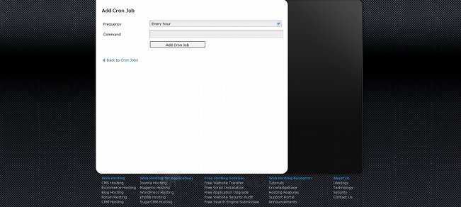 Pixie Control Panel-Cron Job Settings