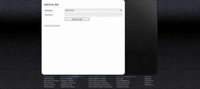 Pixie Control Panel-Cron Job Settings