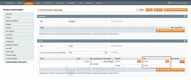 Adding a Downloadable Item-Specifying the Path to the Item