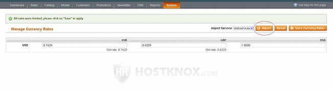 Importing Currency Rates