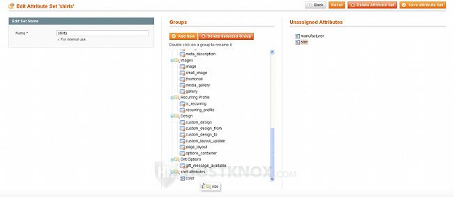 Adding Unassigned Attributes to an Attribute Set