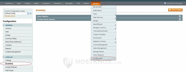 Accessing the System Inventory Settings