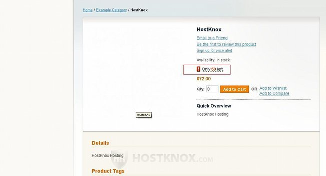 Product Details Page on the Frontend-Only X Left Message