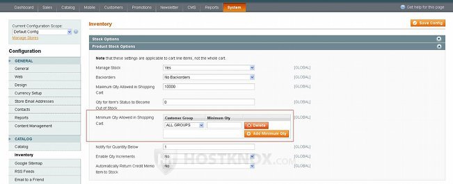 Product Stock Options Panel-Adding Minimum Quantity