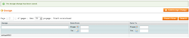 Design Change Saved