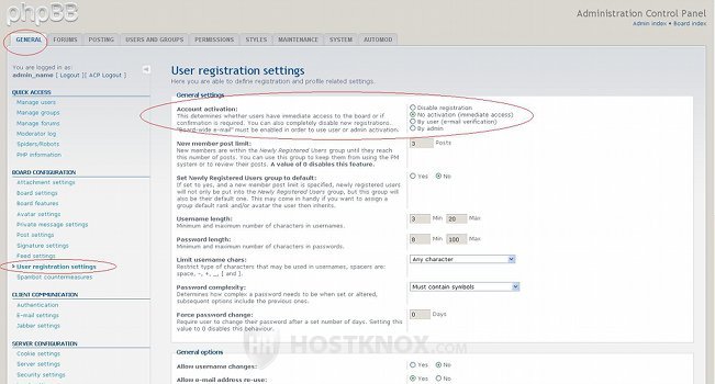 Account Activation Options