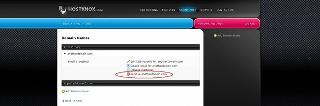 Removing a Domain Name