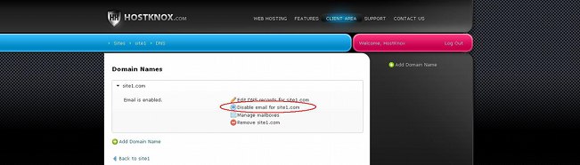 Disabling Email for a Domain Name