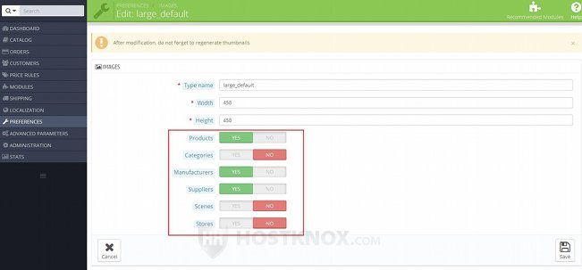 Image Types Edit Form-Content Types Options