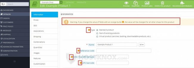 Admin Panel of a Multistore-Options that Affect All Stores