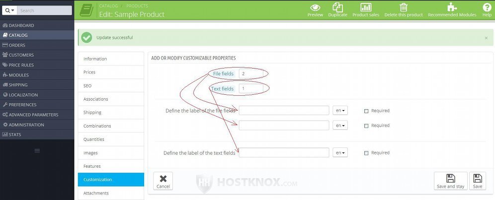 HostKnox :: PrestaShop 1.5/1.6 Product Customizations Tutorial