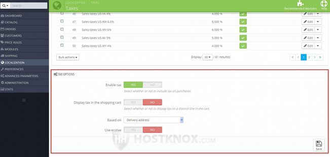 General Tax Options