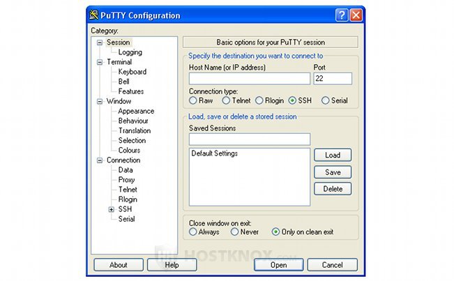 PuTTY Configuration