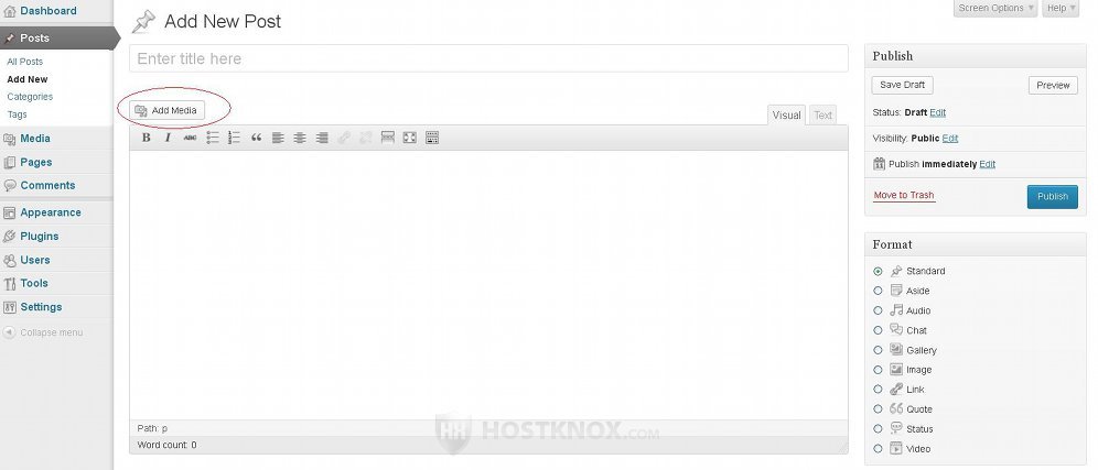HostKnox :: WordPress Images Tutorial