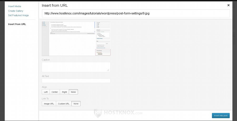 HostKnox :: WordPress Images Tutorial