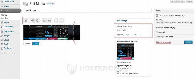 Image Edit Form-Image Cropping